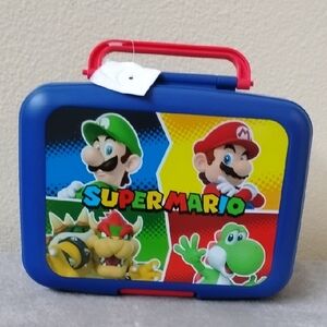 D- NWT Nintendo Super Mario Carry Case - Blue, Red, Green